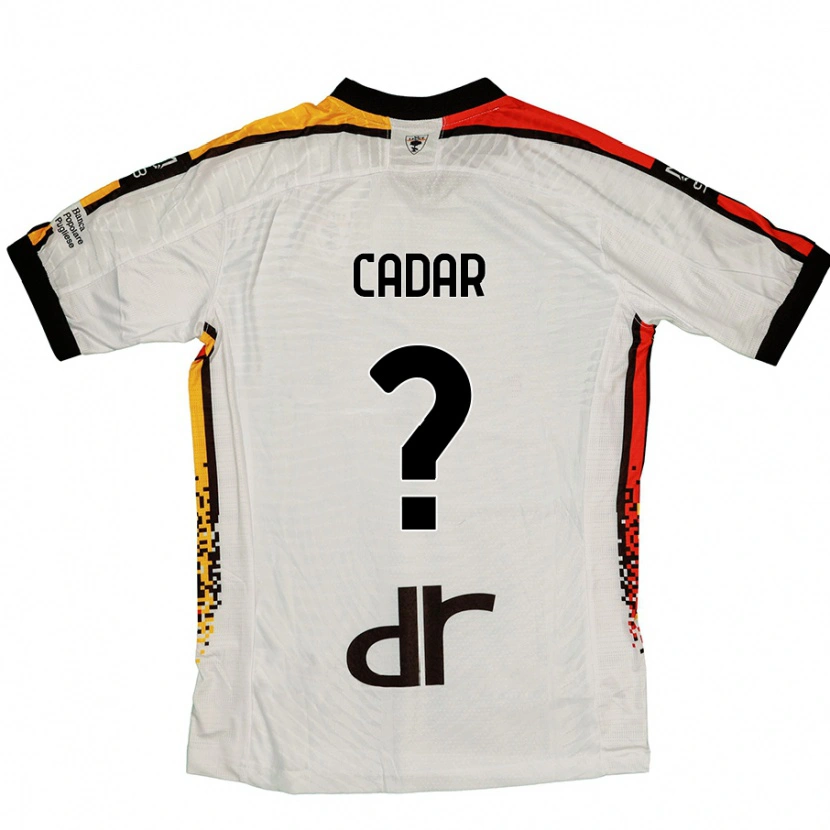 Danxen Donna Maglia Edgar Cadar #0 Bianco Nero Kit Gara Away 2024/25 Maglietta