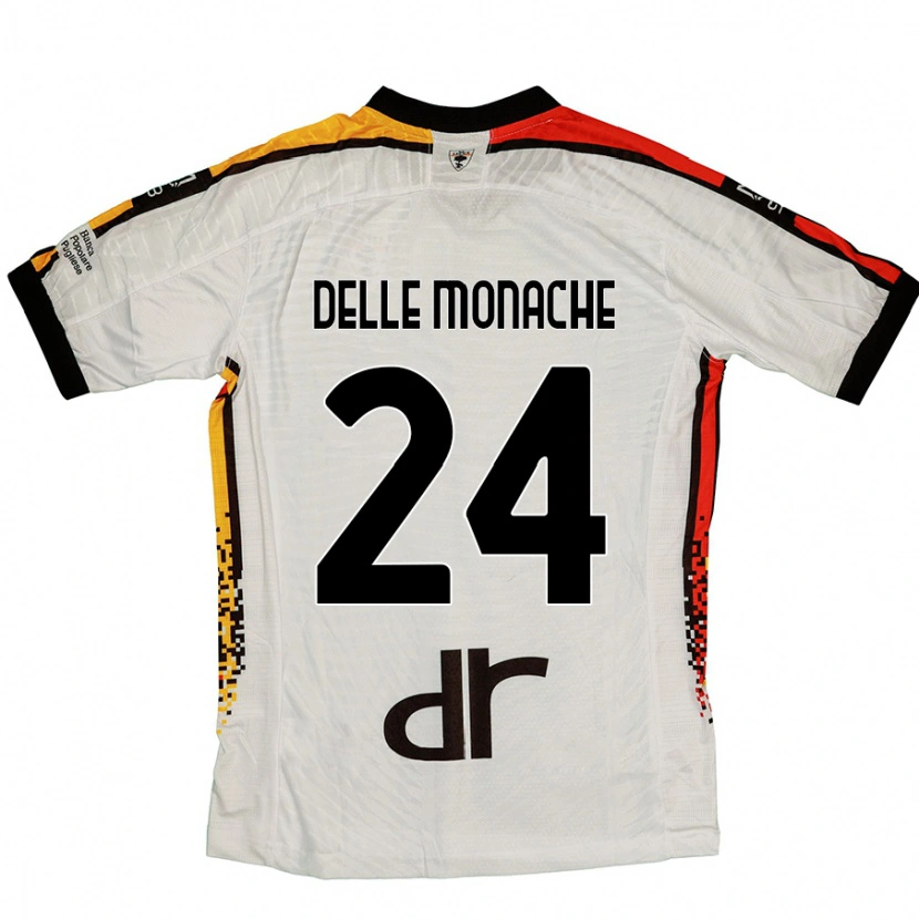 Danxen Donna Maglia Marco Delle Monache #24 Bianco Nero Kit Gara Away 2024/25 Maglietta