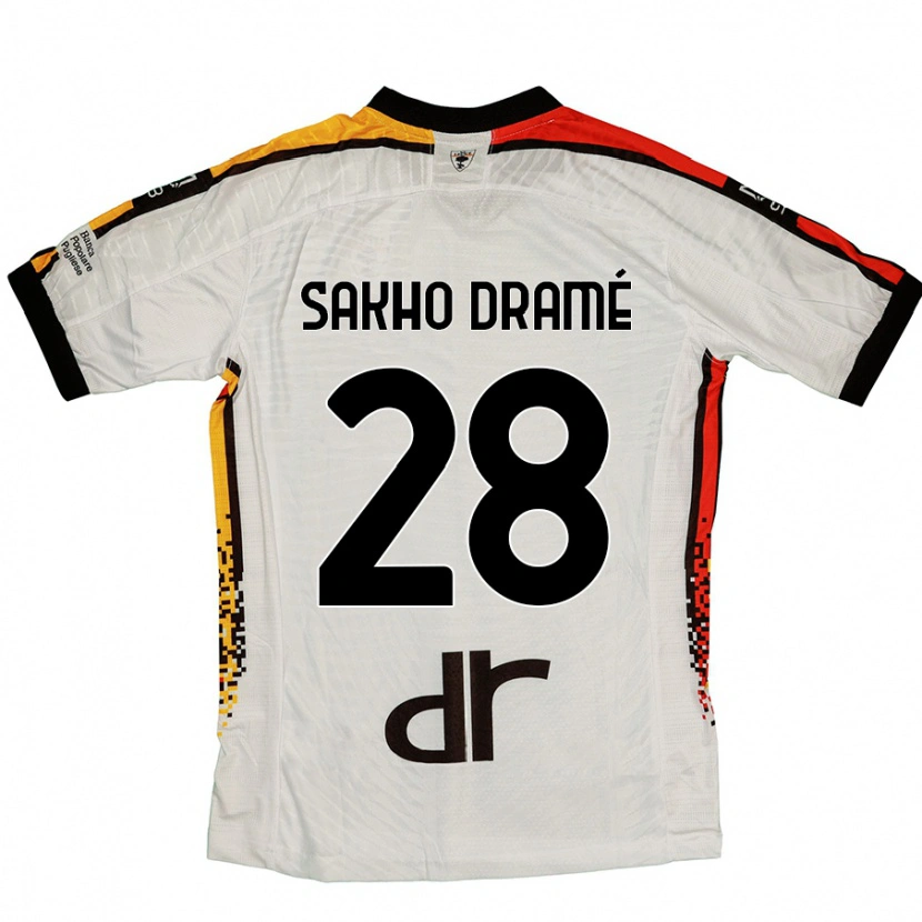 Danxen Donna Maglia Samba Sakho Dramé #28 Bianco Nero Kit Gara Away 2024/25 Maglietta