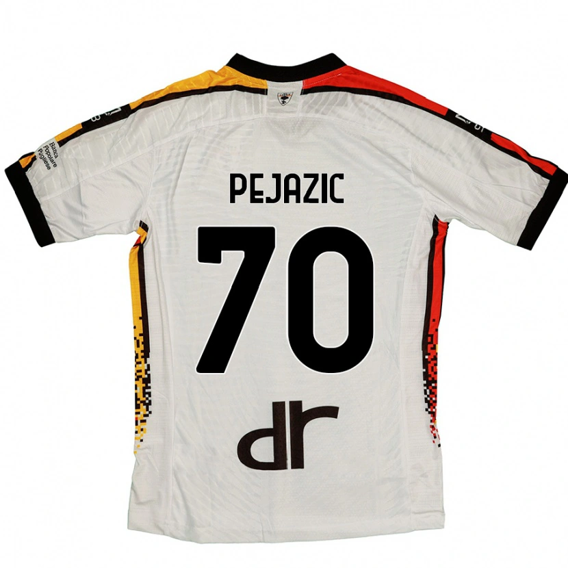 Danxen Donna Maglia Mario Pejazic #70 Bianco Nero Kit Gara Away 2024/25 Maglietta