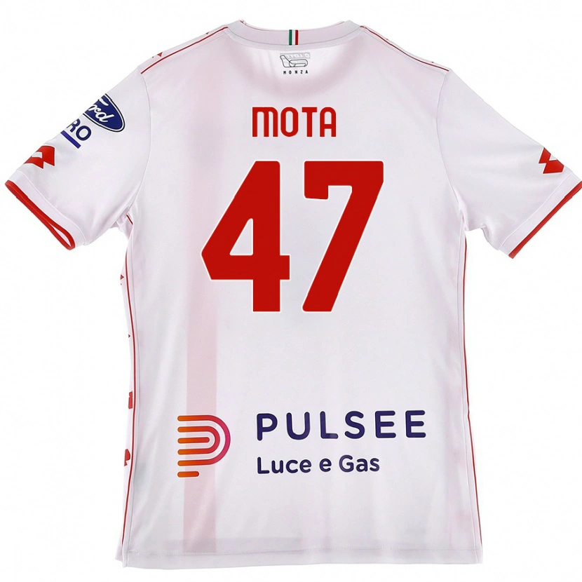Danxen Donna Maglia Dany Mota #47 Bianco Rosso Kit Gara Away 2024/25 Maglietta