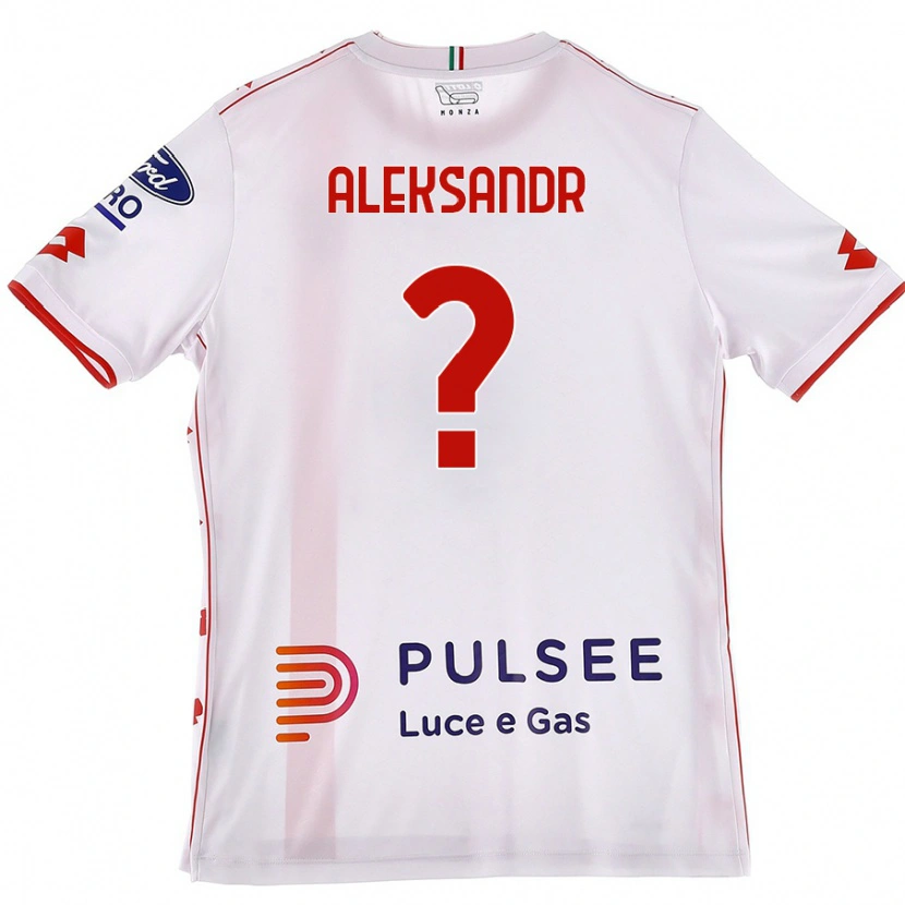 Danxen Donna Maglia Aleksandr Ballabio #0 Bianco Rosso Kit Gara Away 2024/25 Maglietta
