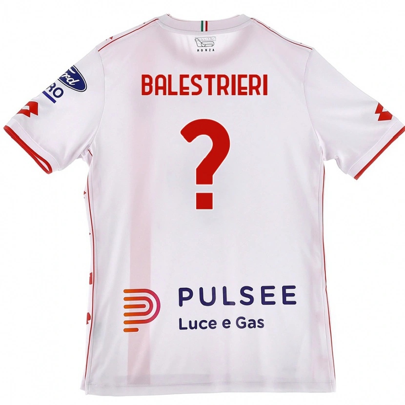 Danxen Donna Maglia Alessandro Balestrieri #0 Bianco Rosso Kit Gara Away 2024/25 Maglietta