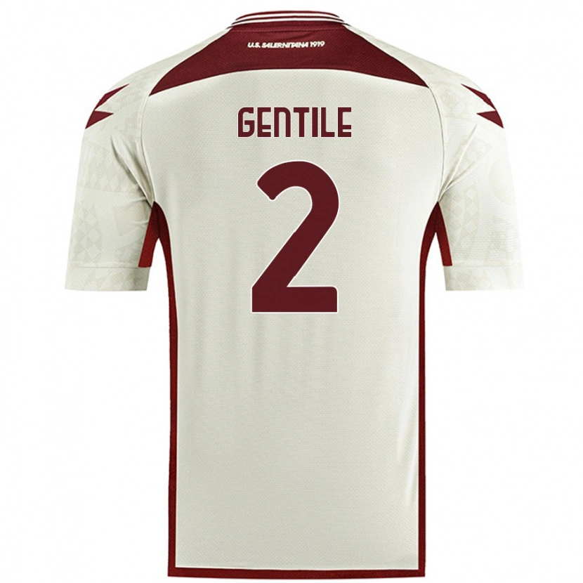 Danxen Donna Maglia Davide Gentile #2 Colore Crema Kit Gara Away 2024/25 Maglietta