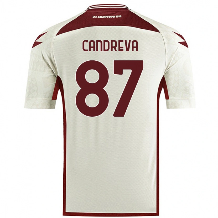 Danxen Donna Maglia Antonio Candreva #87 Colore Crema Kit Gara Away 2024/25 Maglietta