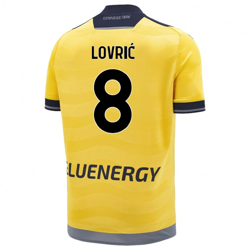 Danxen Donna Maglia Sandi Lovrić #8 Oro Kit Gara Away 2024/25 Maglietta