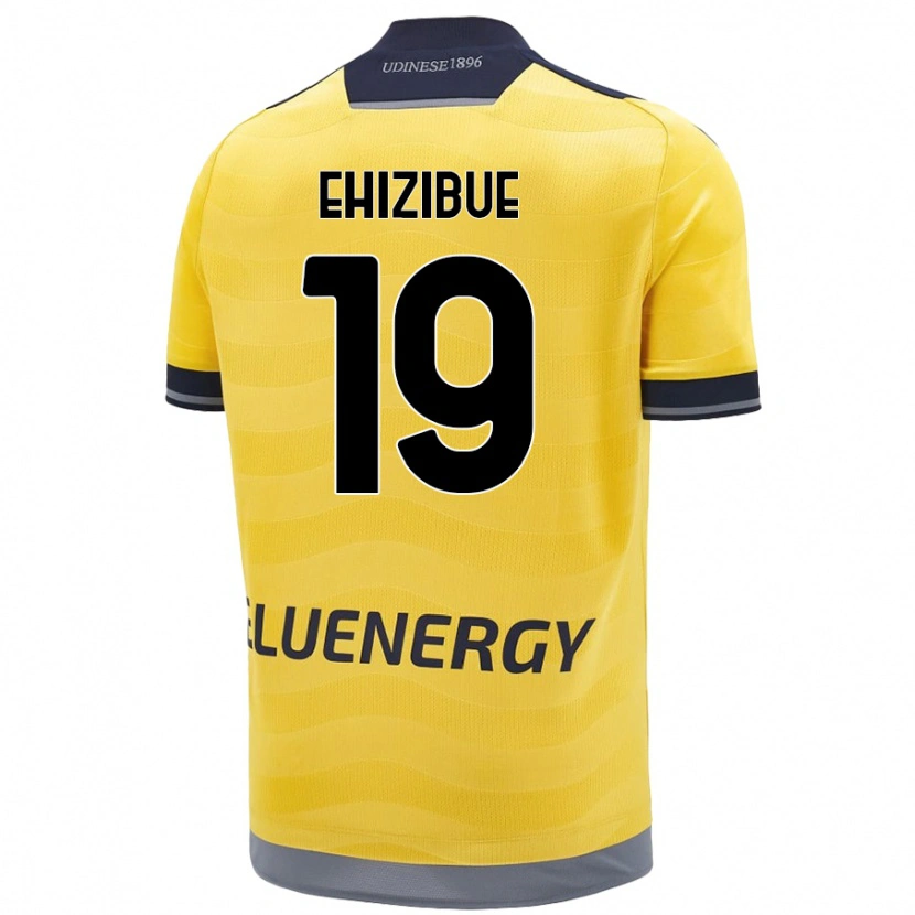 Danxen Donna Maglia Kingsley Ehizibue #19 Oro Kit Gara Away 2024/25 Maglietta