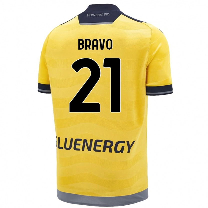 Danxen Donna Maglia Iker Bravo #21 Oro Kit Gara Away 2024/25 Maglietta