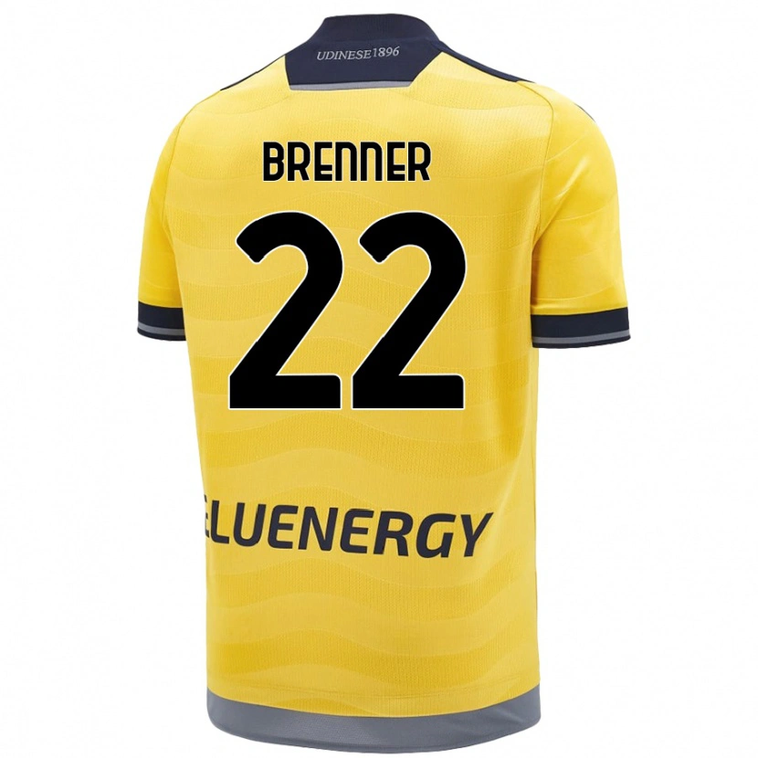 Danxen Donna Maglia Brenner #22 Oro Kit Gara Away 2024/25 Maglietta