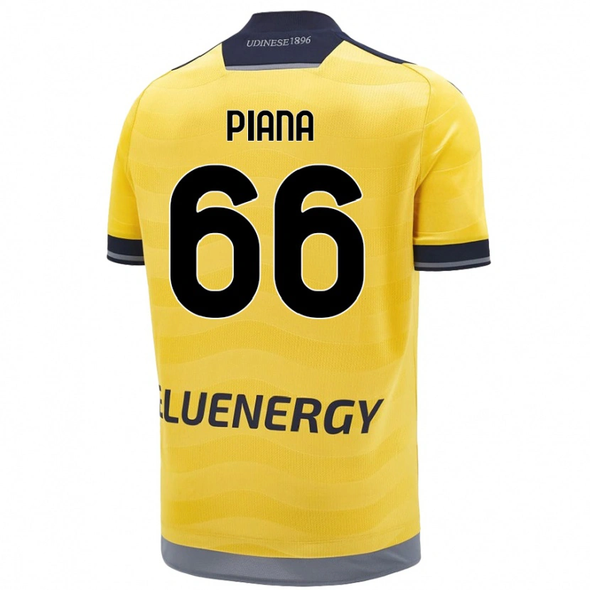 Danxen Donna Maglia Edoardo Piana #66 Oro Kit Gara Away 2024/25 Maglietta