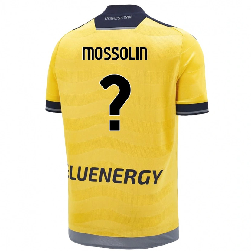 Danxen Donna Maglia Lorenzo Mossolin #0 Oro Kit Gara Away 2024/25 Maglietta