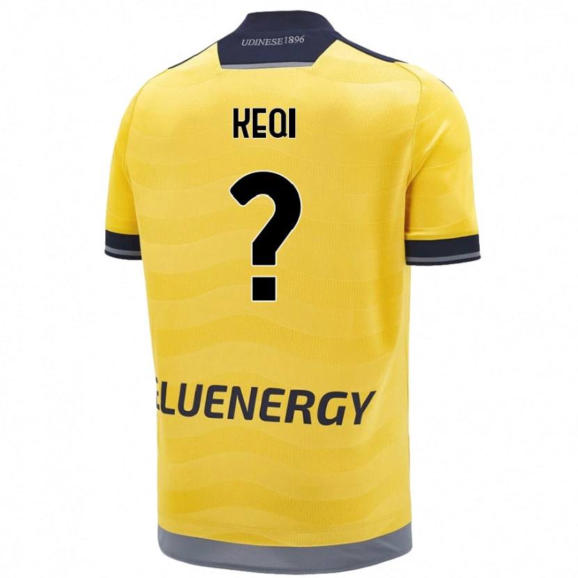 Danxen Donna Maglia Andrea Keqi #0 Oro Kit Gara Away 2024/25 Maglietta