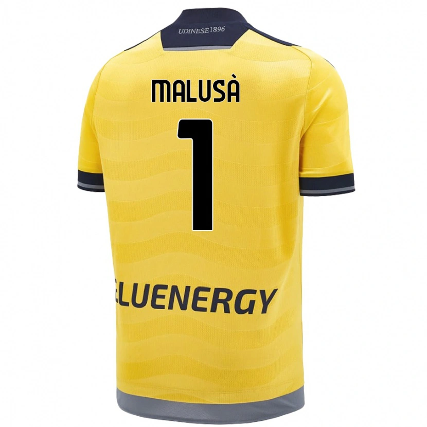 Danxen Donna Maglia Joel Malusà #1 Oro Kit Gara Away 2024/25 Maglietta