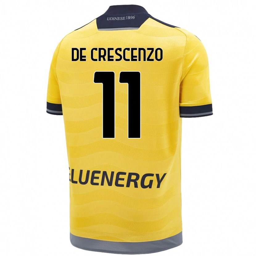 Danxen Donna Maglia Marco De Crescenzo #11 Oro Kit Gara Away 2024/25 Maglietta