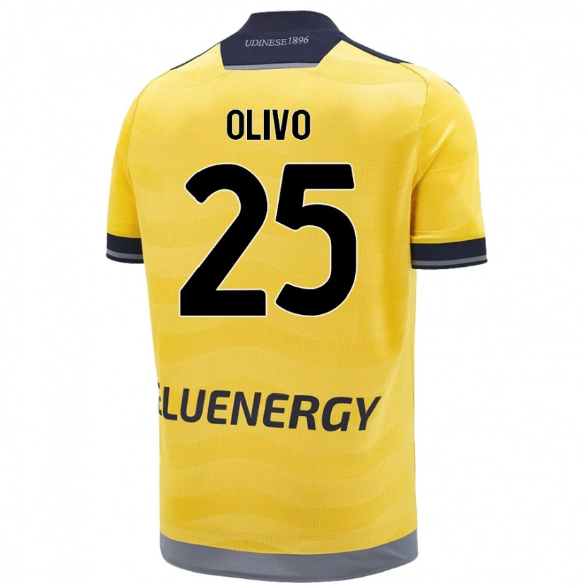 Danxen Donna Maglia Gioele Olivo #25 Oro Kit Gara Away 2024/25 Maglietta