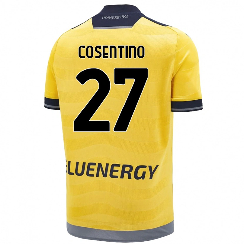 Danxen Donna Maglia Sergio Cosentino #27 Oro Kit Gara Away 2024/25 Maglietta