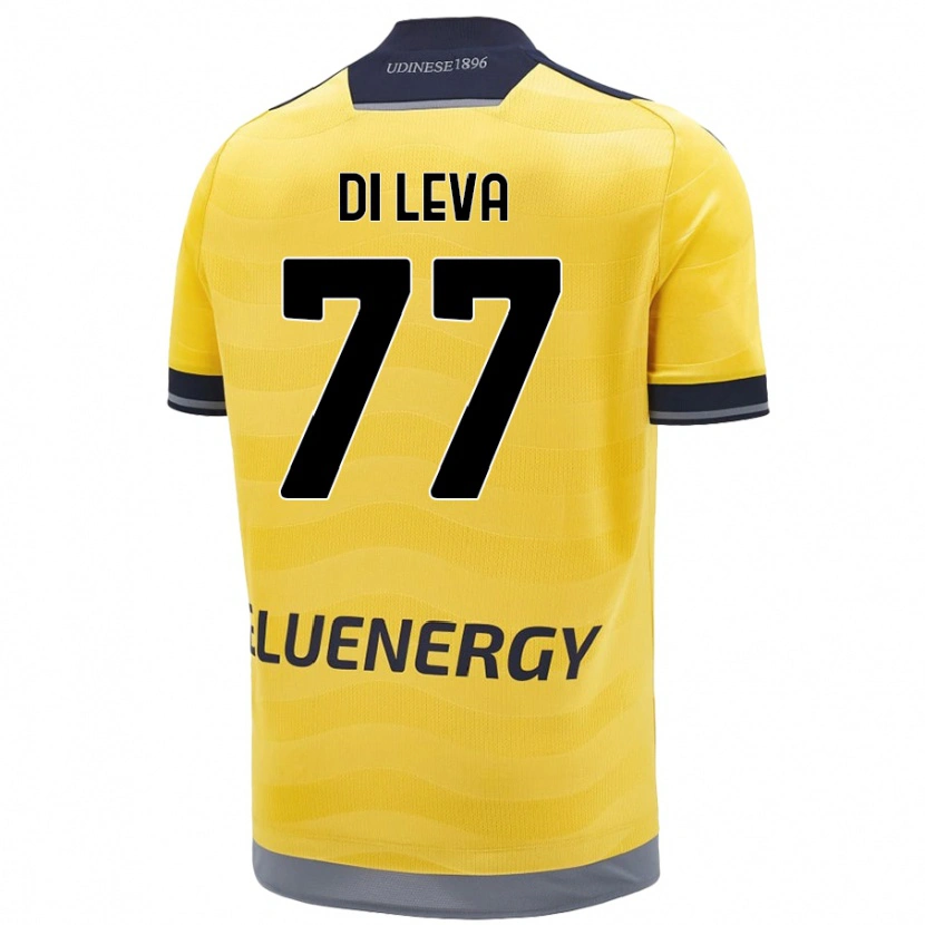 Danxen Donna Maglia Vincenzo Di Leva #77 Oro Kit Gara Away 2024/25 Maglietta