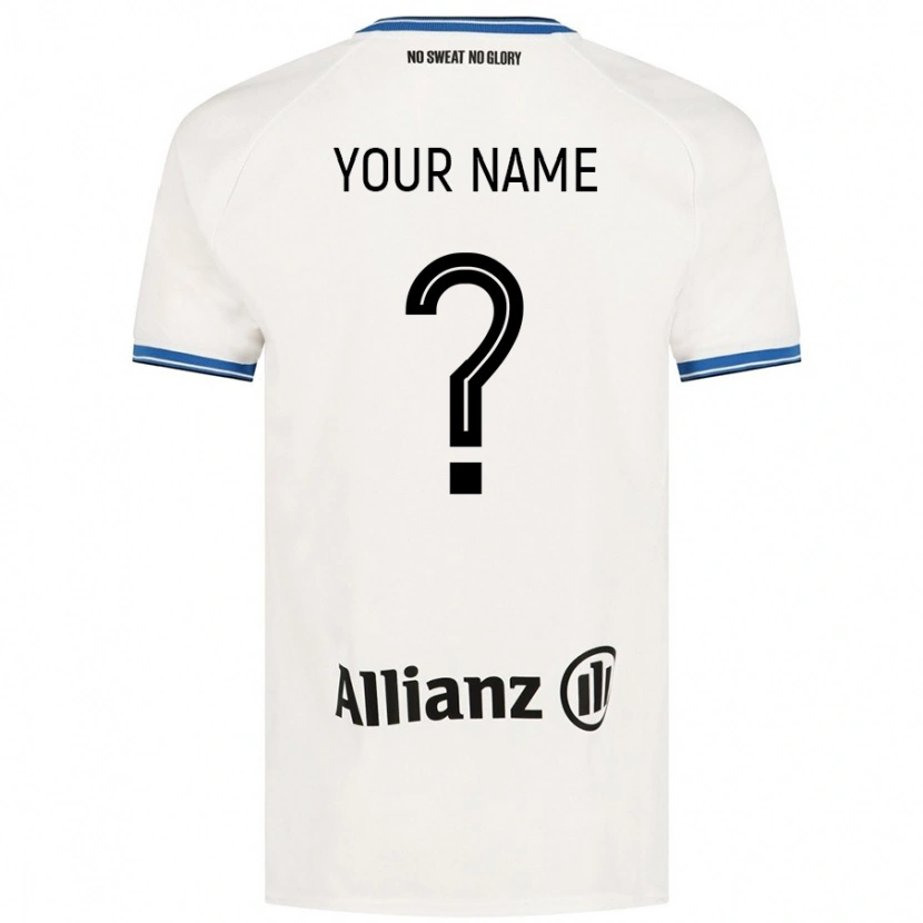 Danxen Donna Maglia Il Tuo Nome #0 Bianco Kit Gara Away 2024/25 Maglietta