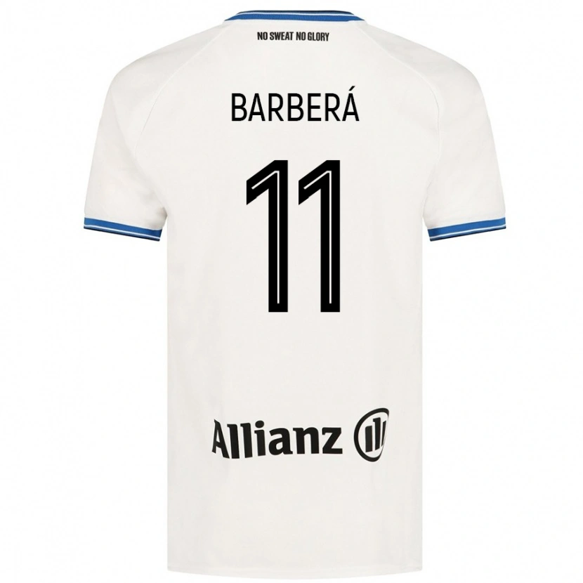 Danxen Donna Maglia Víctor Barberá #11 Bianco Kit Gara Away 2024/25 Maglietta