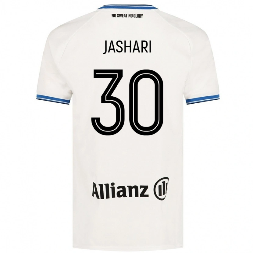 Danxen Donna Maglia Ardon Jashari #30 Bianco Kit Gara Away 2024/25 Maglietta