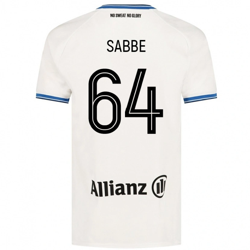 Danxen Donna Maglia Kyriani Sabbe #64 Bianco Kit Gara Away 2024/25 Maglietta