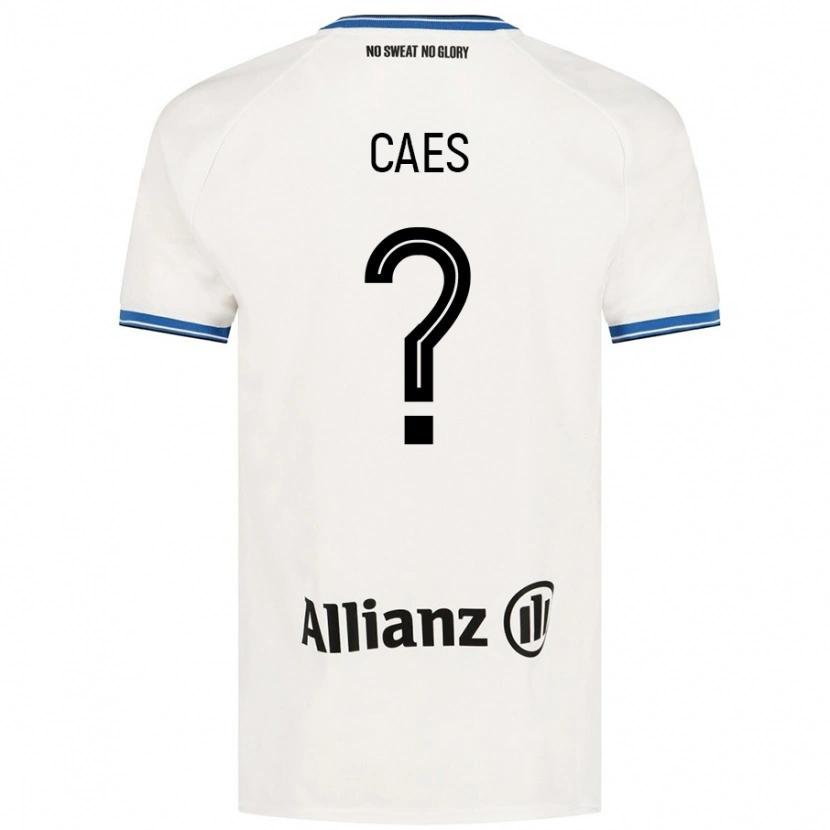 Danxen Donna Maglia Jippe Caes #0 Bianco Kit Gara Away 2024/25 Maglietta