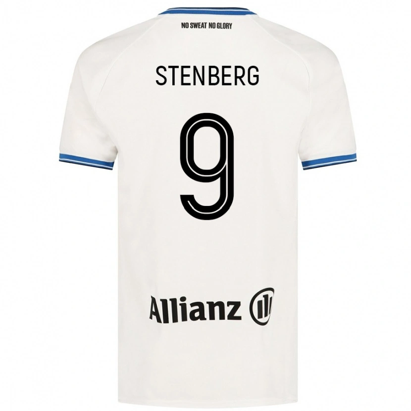Danxen Donna Maglia Hanna Stenberg #9 Bianco Kit Gara Away 2024/25 Maglietta
