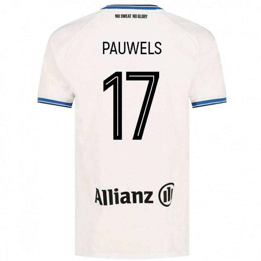 Danxen Donna Maglia Fleur Pauwels #17 Bianco Kit Gara Away 2024/25 Maglietta