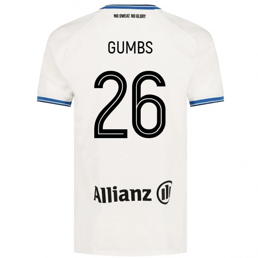 Danxen Donna Maglia Aisse Gumbs #26 Bianco Kit Gara Away 2024/25 Maglietta