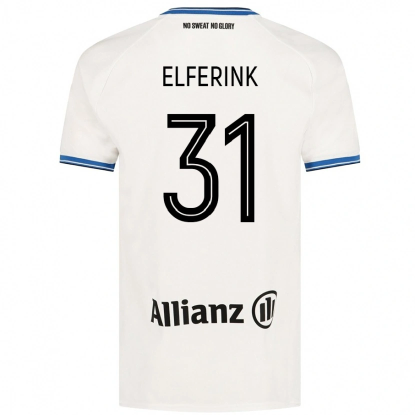 Danxen Donna Maglia Marie Elferink #31 Bianco Kit Gara Away 2024/25 Maglietta