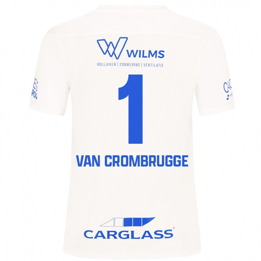 Danxen Donna Maglia Hendrik Van Crombrugge #1 Bianco Kit Gara Away 2024/25 Maglietta
