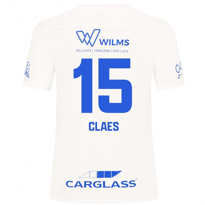 Danxen Donna Maglia Thomas Claes #15 Bianco Kit Gara Away 2024/25 Maglietta