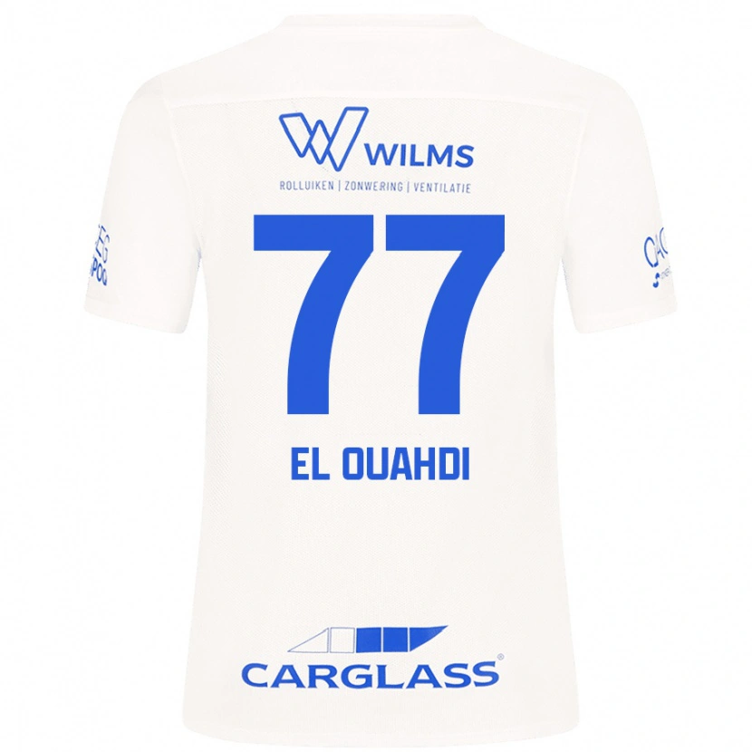 Danxen Donna Maglia Zakaria El Ouahdi #77 Bianco Kit Gara Away 2024/25 Maglietta
