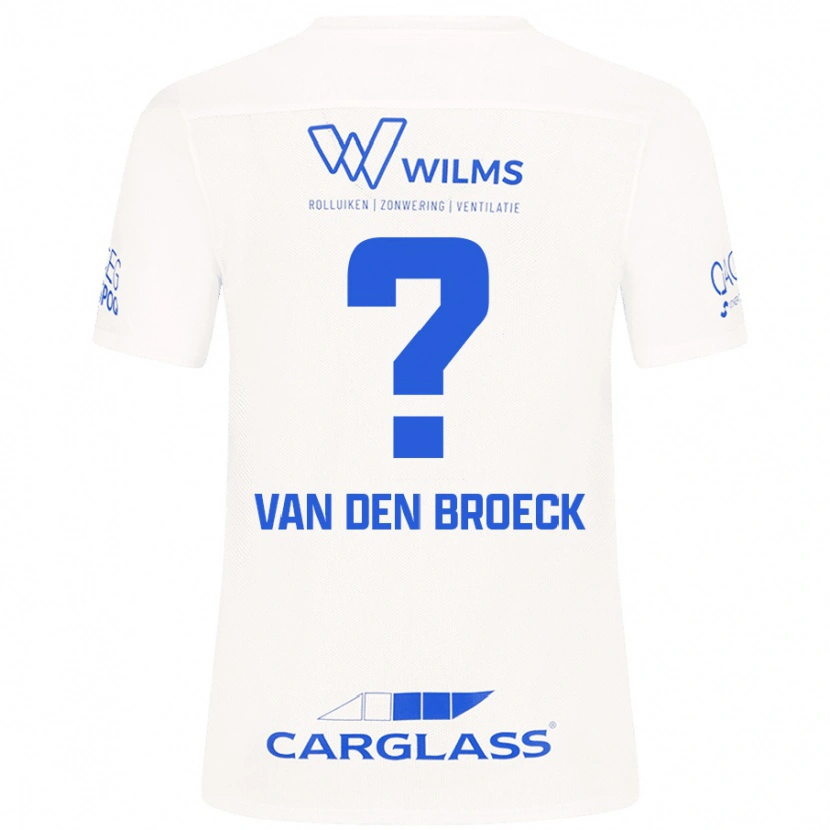 Danxen Donna Maglia Kobe Van Den Broeck #0 Bianco Kit Gara Away 2024/25 Maglietta