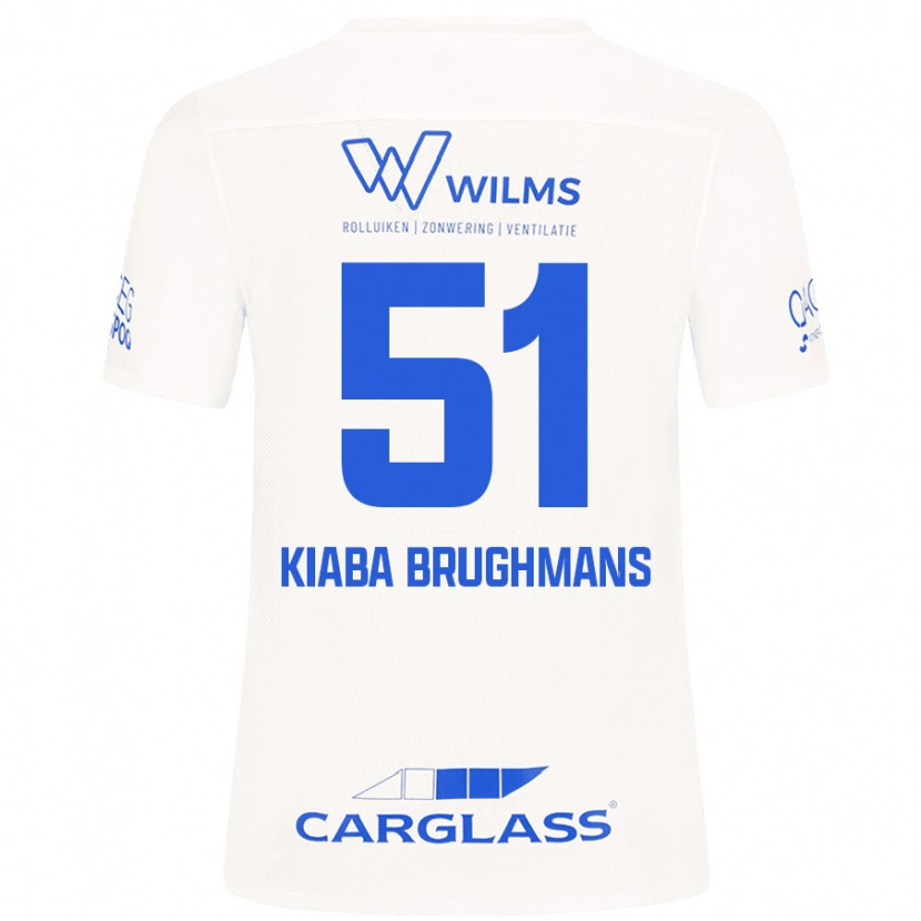 Danxen Donna Maglia Lucca Kiaba Brughmans #51 Bianco Kit Gara Away 2024/25 Maglietta