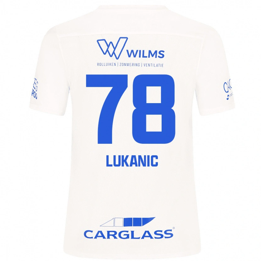 Danxen Donna Maglia Luka Lukanic #78 Bianco Kit Gara Away 2024/25 Maglietta