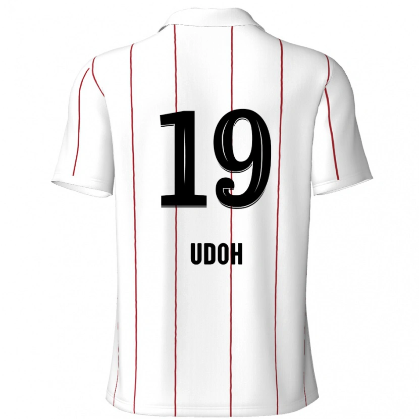 Danxen Donna Maglia Victor Udoh #19 Bianco Nero Kit Gara Away 2024/25 Maglietta