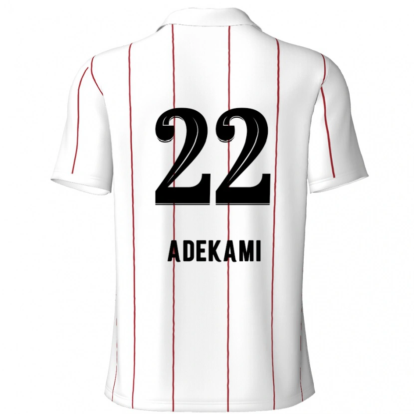 Danxen Donna Maglia Farouck Adekami #22 Bianco Nero Kit Gara Away 2024/25 Maglietta