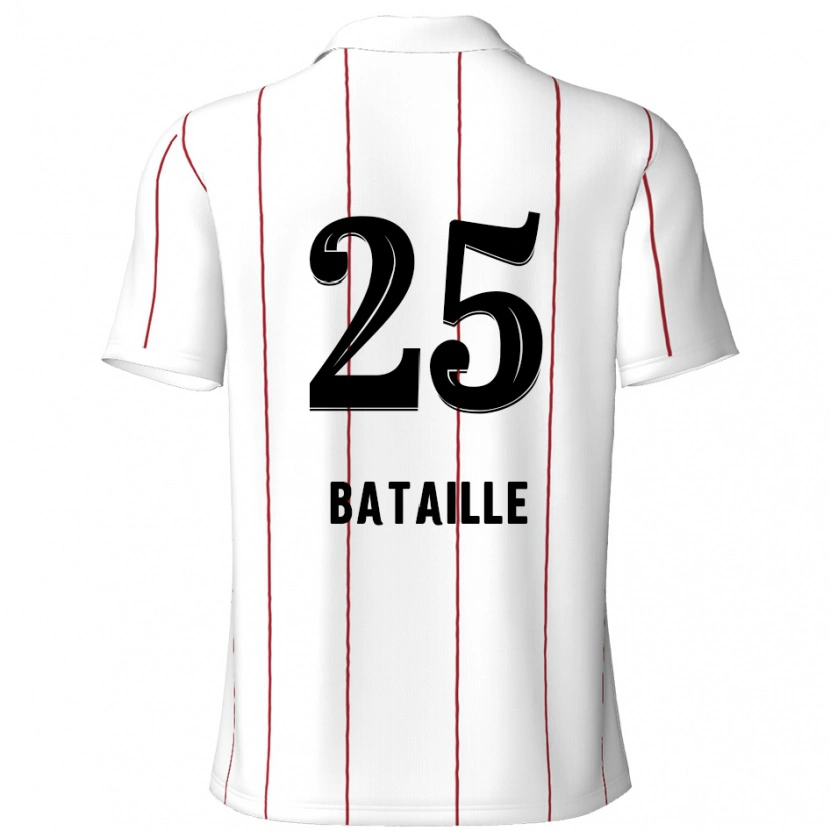 Danxen Donna Maglia Jelle Bataille #25 Bianco Nero Kit Gara Away 2024/25 Maglietta
