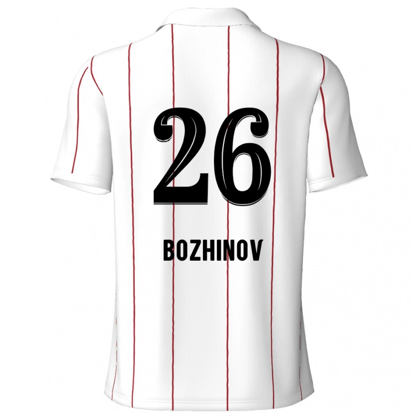 Danxen Donna Maglia Rosen Bozhinov #26 Bianco Nero Kit Gara Away 2024/25 Maglietta