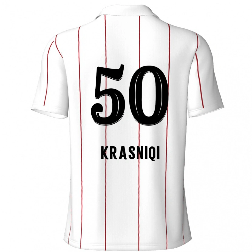 Danxen Donna Maglia Laurit Krasniqi #50 Bianco Nero Kit Gara Away 2024/25 Maglietta