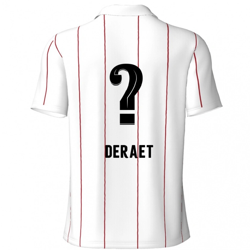 Danxen Donna Maglia Xavi Deraet #0 Bianco Nero Kit Gara Away 2024/25 Maglietta
