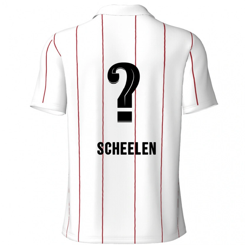 Danxen Donna Maglia Thijme Scheelen #0 Bianco Nero Kit Gara Away 2024/25 Maglietta