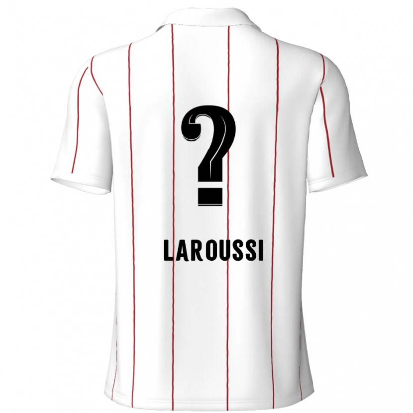 Danxen Donna Maglia Nizar Laroussi #0 Bianco Nero Kit Gara Away 2024/25 Maglietta