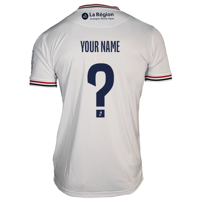 Danxen Donna Maglia Il Tuo Nome #0 Bianco Kit Gara Away 2024/25 Maglietta