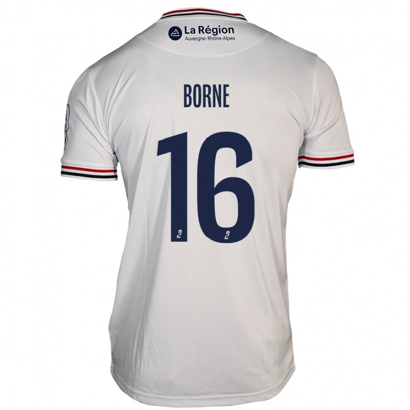 Danxen Donna Maglia Théo Borne #16 Bianco Kit Gara Away 2024/25 Maglietta