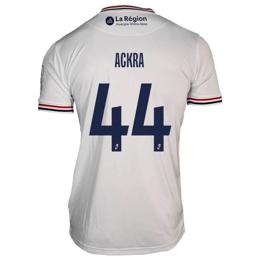 Danxen Donna Maglia Allan Ackra #44 Bianco Kit Gara Away 2024/25 Maglietta