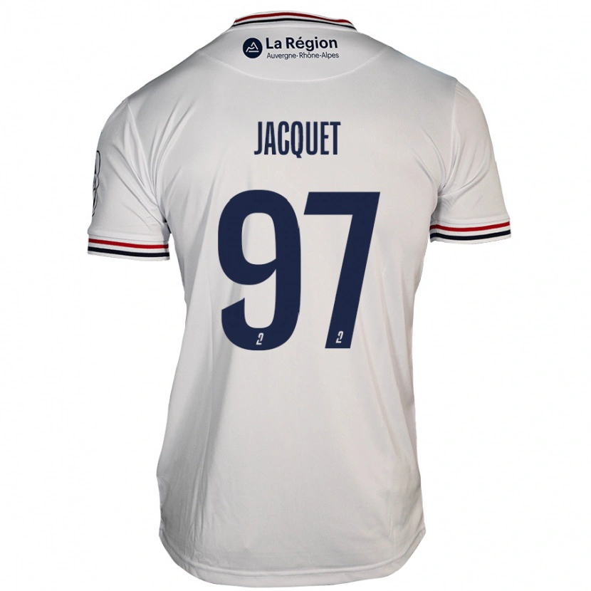 Danxen Donna Maglia Jérémy Jacquet #97 Bianco Kit Gara Away 2024/25 Maglietta