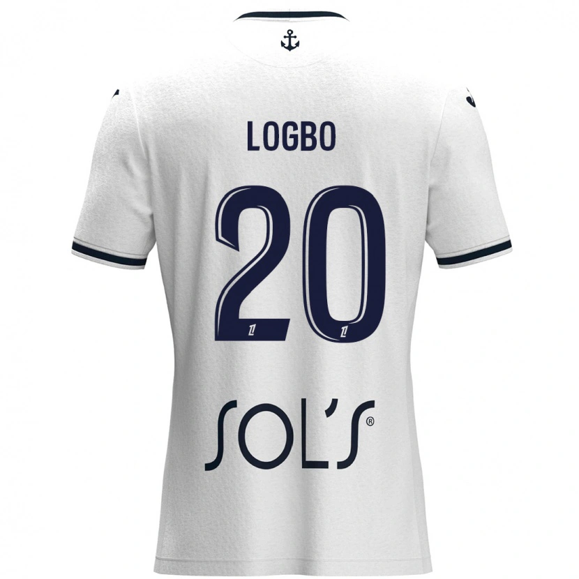 Danxen Donna Maglia Andy Logbo #20 Bianco Blu Scuro Kit Gara Away 2024/25 Maglietta
