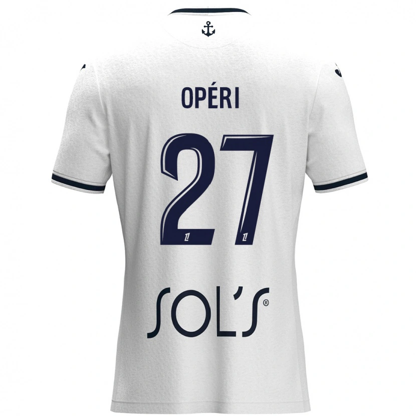 Danxen Donna Maglia Christopher Operi #27 Bianco Blu Scuro Kit Gara Away 2024/25 Maglietta